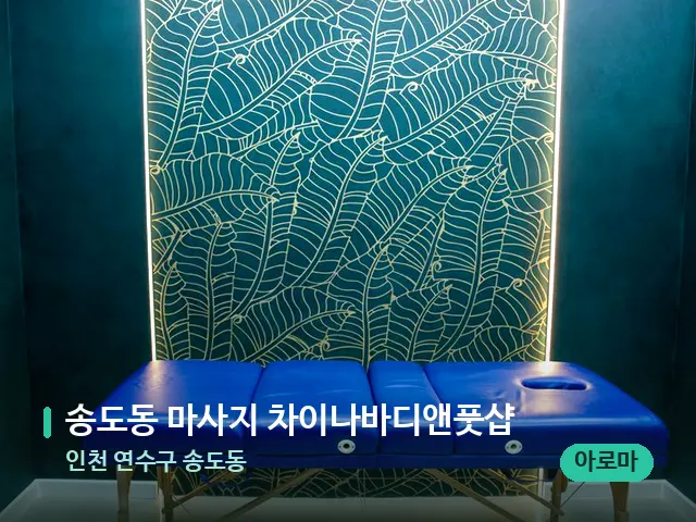 인천 연수구 송도동 송도동 마사지 차이나바디앤풋샵 — 스파 관리실 내부